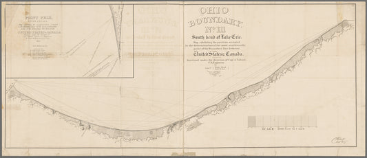 Ohio boundary, no. 111, south bend of Lake Erie : Map exhibiting the position occupied in the determination of the most southwardly point of the boundary line between the United States & Canada
