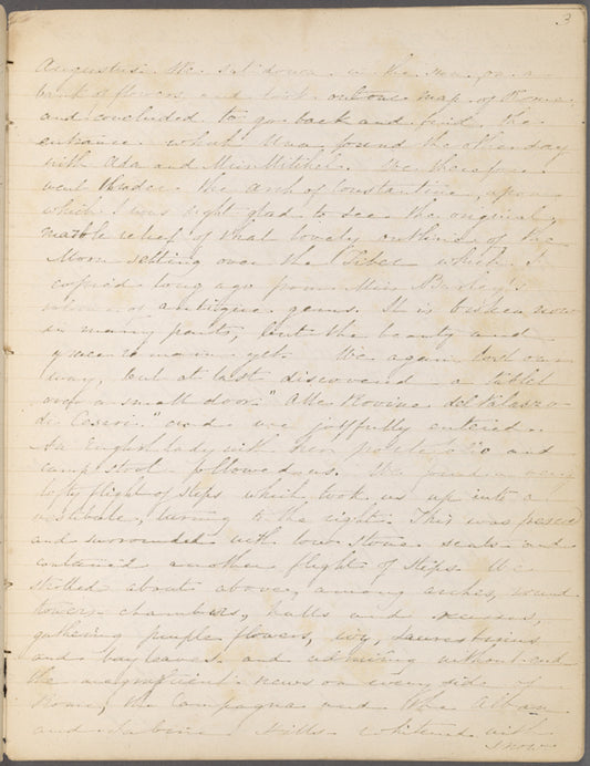 Journal. Rome, beginning March 17, 1858.
[Mar.-Oct. 1858: v. 1]