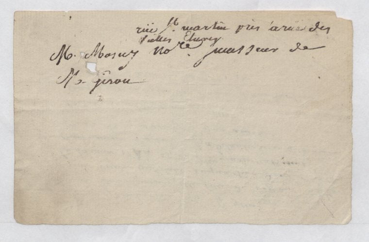 Claim against the Gambertau estate in St. Domingue by his son and the son's wife, Paris
