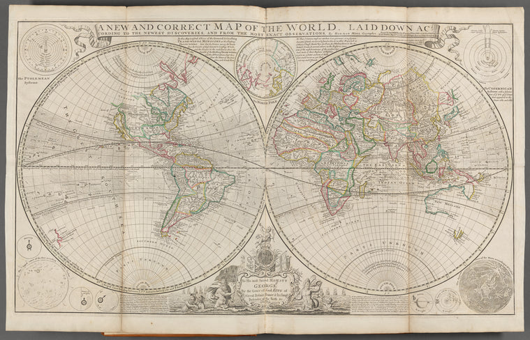 A new and correct map of the world, laid down according to the newest discoveries, and from the most exact observations