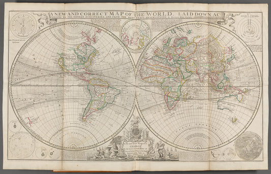 A new and correct map of the world, laid down according to the newest discoveries, and from the most exact observations