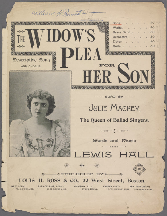 The widow's plea for her son