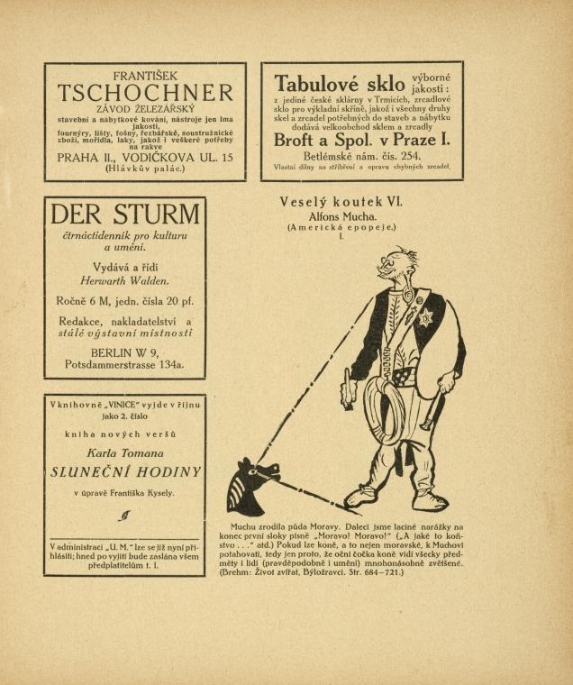Advertorial; Veselý koutek VI. Alfons Mucha: Americká epopeje. I.