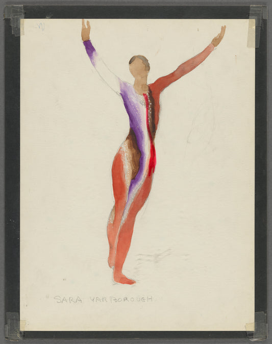 Face Dancers: Costume sketch for Sara Yarborough