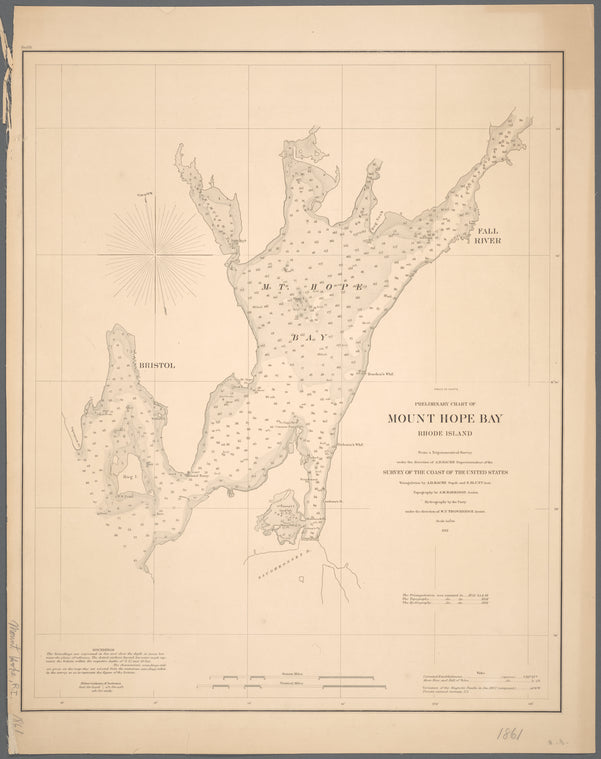 Preliminary chart of Mount Hope Bay, Rhode Island