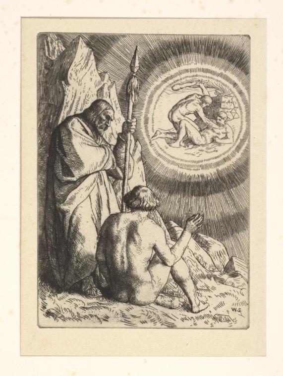 Michael sets before Adam a vision.