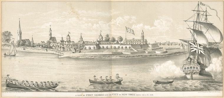 A view of Fort George with the City of New York from the S.W., 1740.