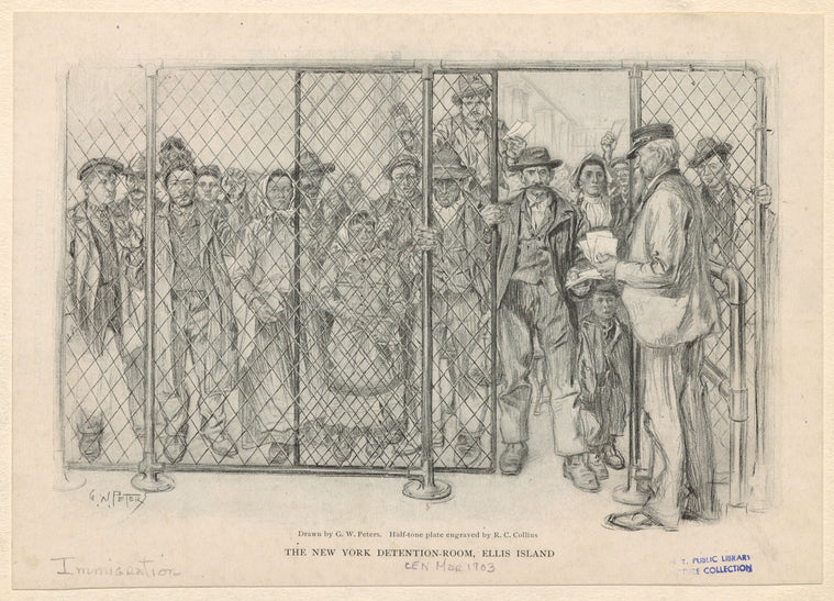 The New York detention-room, Ellis Island