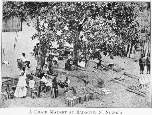 A chair market at Badagry, S. Nigeria.