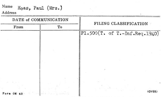 Hoas, Paul (Mrs.)