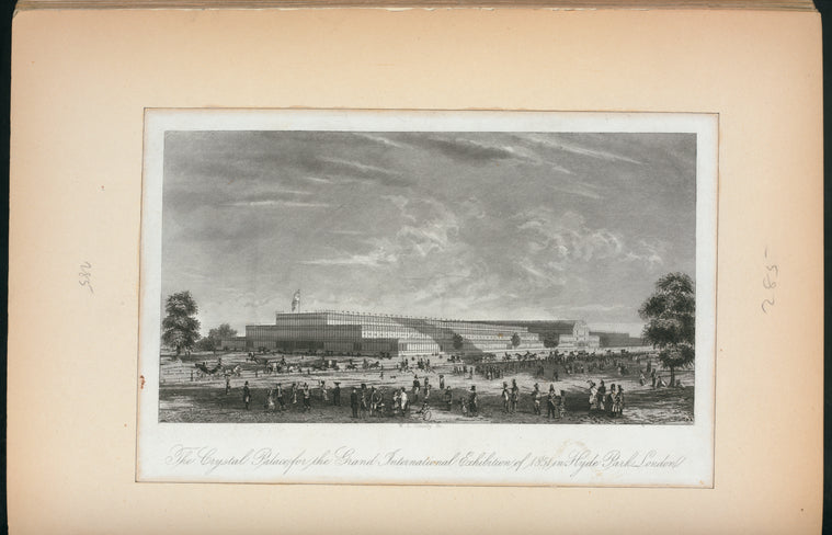The Crystal Palace for the Grand International Exhibition of 1851 in Hyde Park, London.