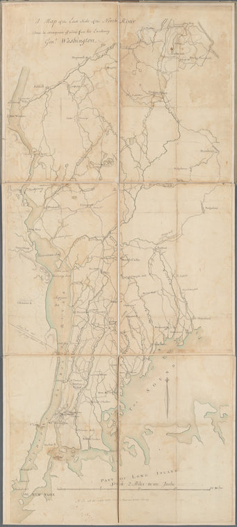 Map of the East Side of the North River: Done in consequence of orders from his excellency Gen'l Washington