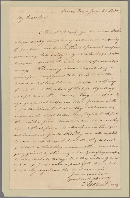 Letter to Thomas Bell, Philadelphia