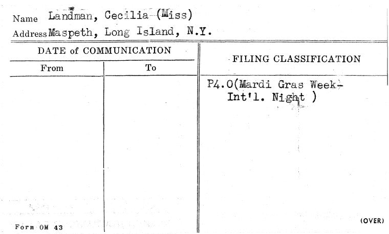 Landman, Cecilia (Miss)