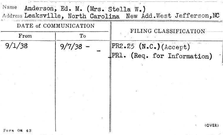Anderson, Ed. M. (Mrs. Stella W.)