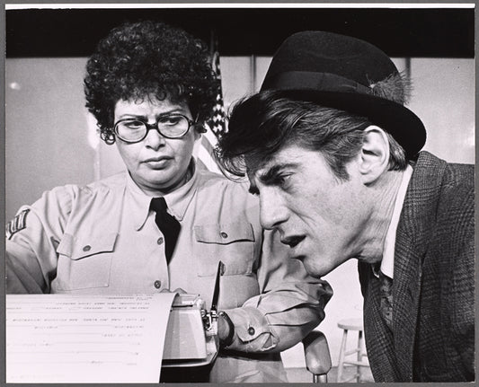 Elaine Shore and William Hickey in the Off-Broadway stage production Next