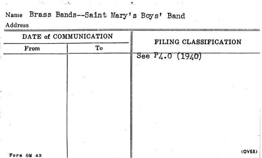 Brass Bands--Saint Mary's Boys' Band