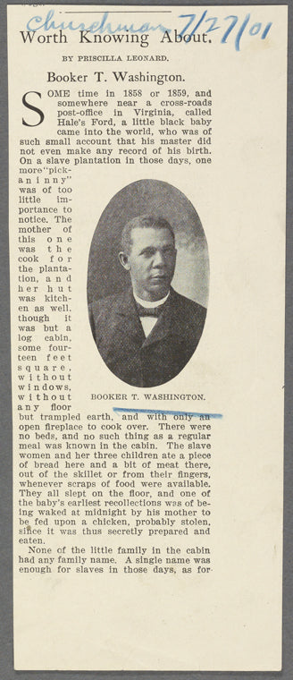 Booker T. Washington.