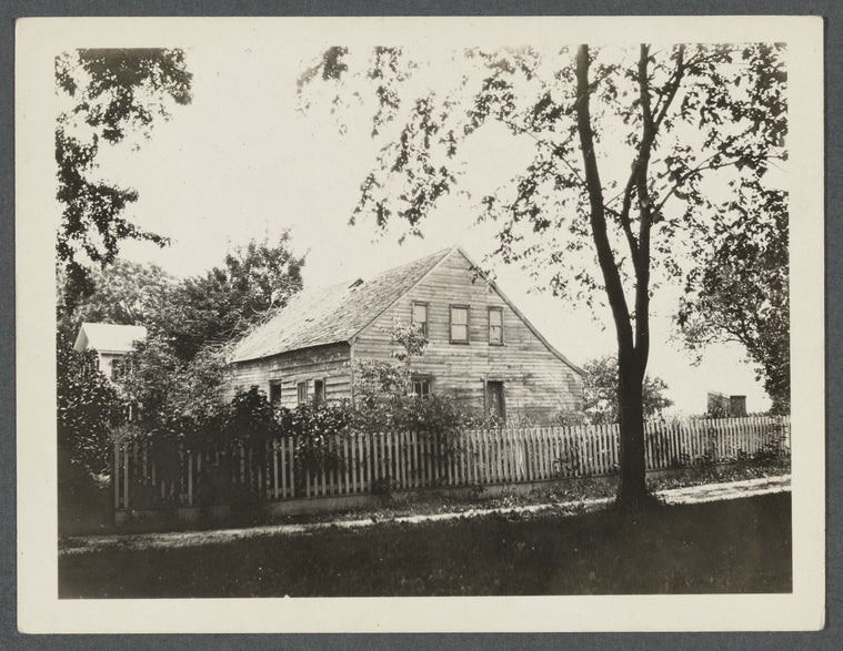 Shell of old house. Barnubus Wines? lot, northwest side of Main Street, west of Soldiers Monument. Formerly Joseph H. Horton's house. Southold, Southold