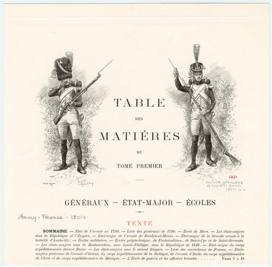 Light infantry ; Fusileer grenadier of Imperial Guard, 1807-1814