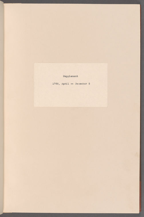 Notes of public proceedings in Assembly 1769