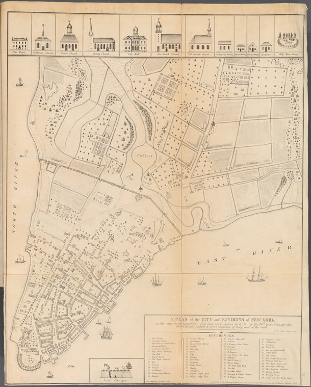 A Plan of the City and Environs of New York as they were in the years 1742, 1743 and 1744