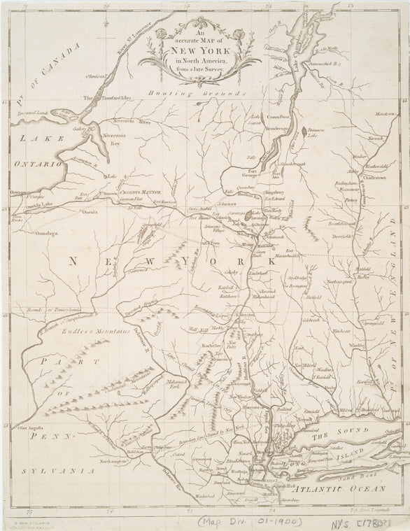 An Accurate map of New York in North America, from a late survey.