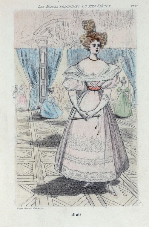 1828 [Women's fashion in nineteenth-century Paris]