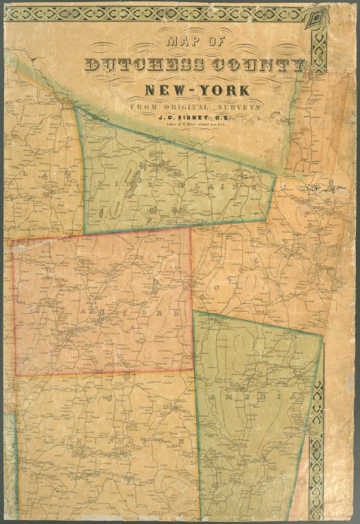Map of Dutchess County, New-York from original surveys