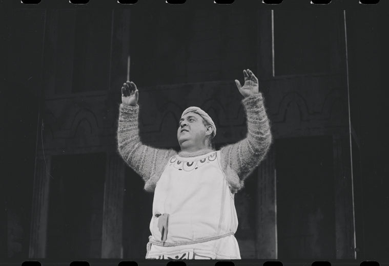 Zero Mostel in the 1962 stage production A Funny Thing Happened on the Way to the Forum