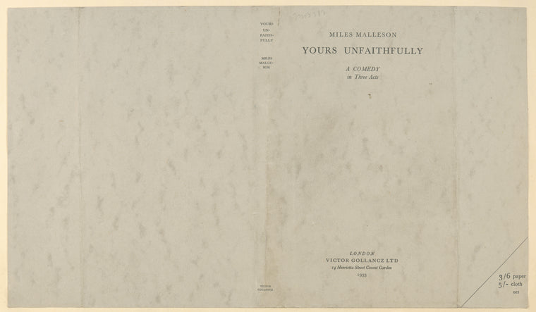 Yours unfaithfully : a comedy in three acts.