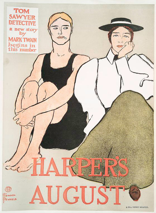 Harper's August, Tom Sawyer Detective a new story by Mark Twain Begins in this Number