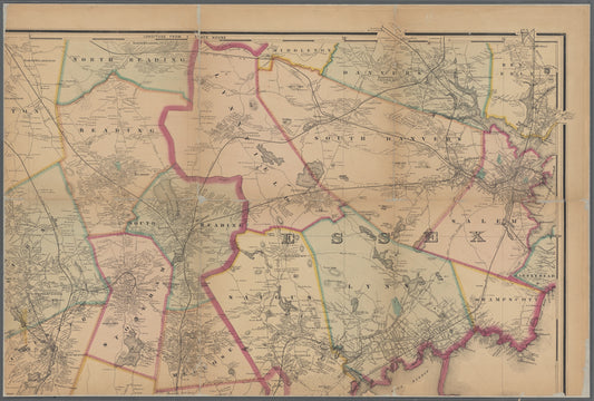 Map of the city of Boston and its environs