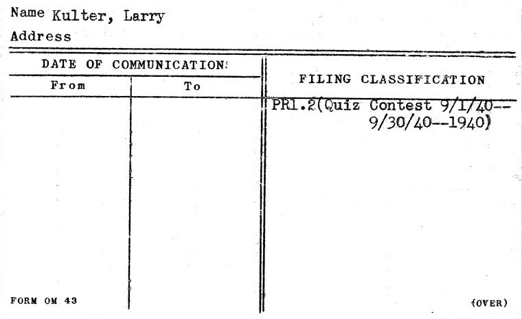 Kulter, Larry