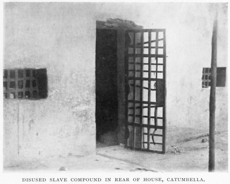 Disused slave compound in rear of house, Catumbella.