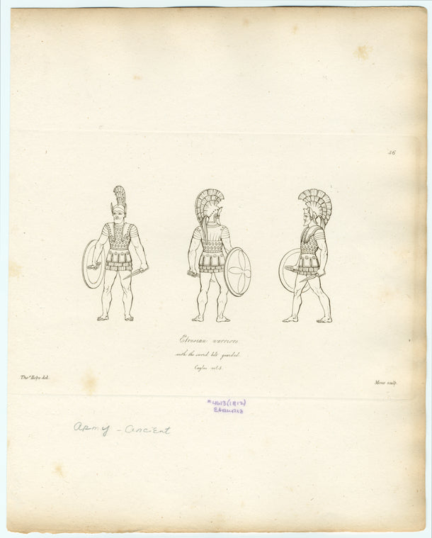 Etruscan warriors with the sword hilt guarded