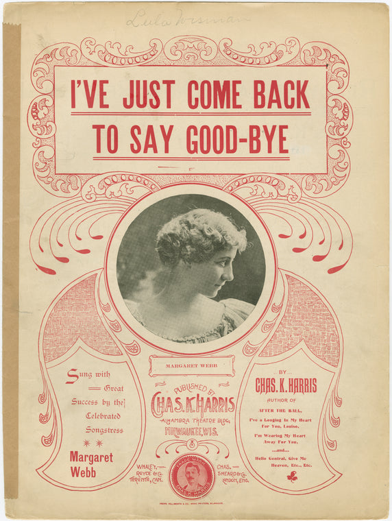 I've just come back to say good-bye