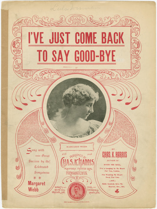 I've just come back to say good-bye