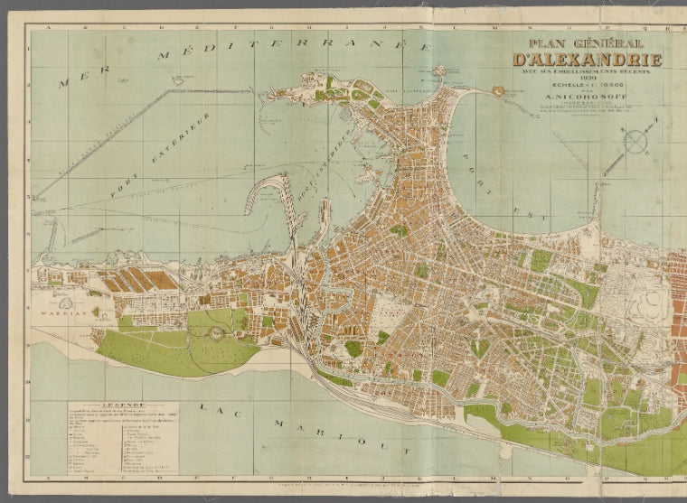 Plan général d'Alexandrie avec ses embellissements récents, 1930; Plan général de Ramleh.