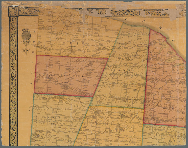 Map of Monroe County, New York