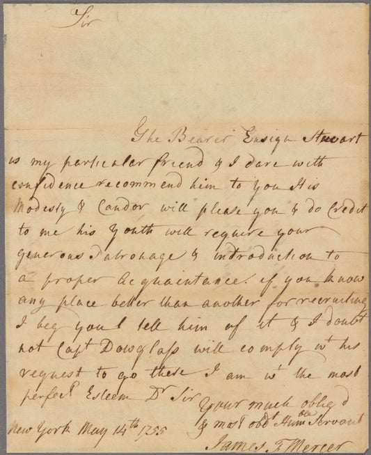 Letter to Governor Robert Hunter Morris