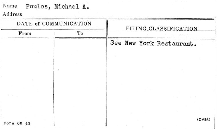Poulos, Michael A.