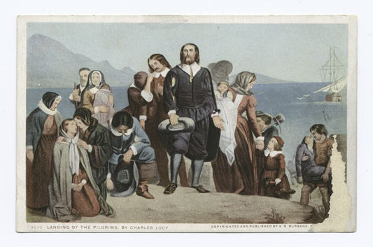 Landing of the Pilgrims, by Charles Lucy, Painting