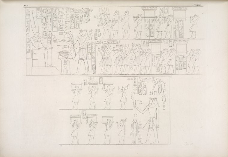 Arricchisce di doni il tempio del palazzo di Luqsor [Luxor].