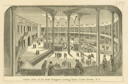 Interior view of the State Emigrant Landing Depot, Castle Garden, N.Y