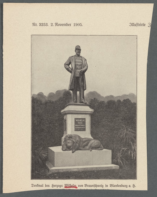 Denkmal des Herzogs Wilhelm von Braunschweig in Blankenburg a. h.