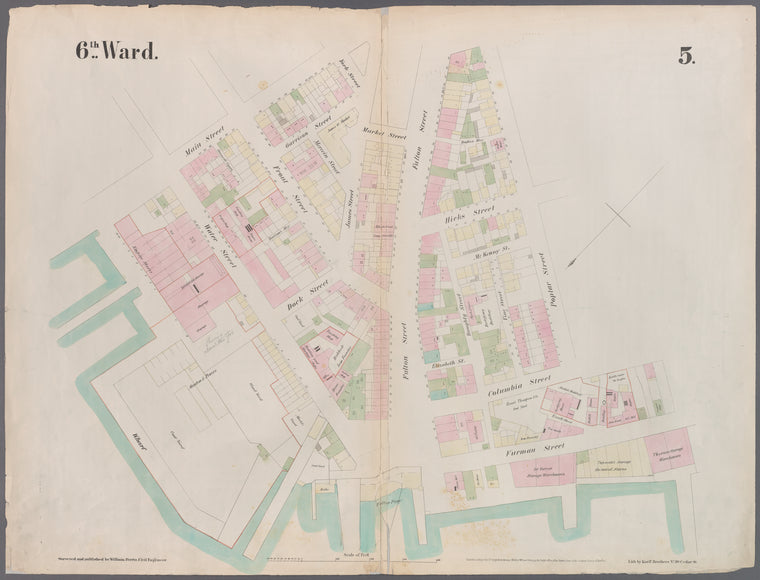 Plate 5: Map bounded by East River, Main Street, York Street, James, Street, Market