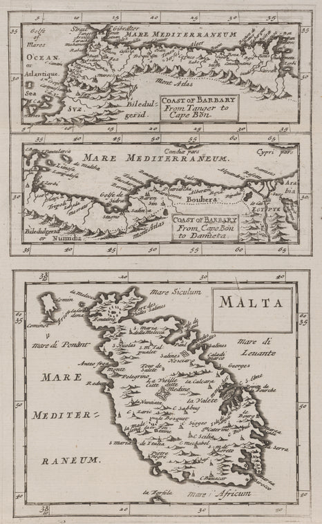 Coast of Barbary from Tanger to Cape Bon ; Coast of Barbary from Cape Bon to Damieta ; Malta.