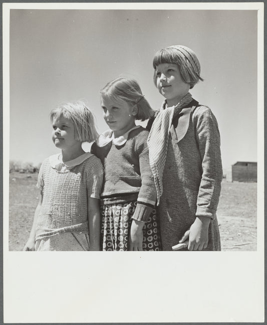 Daughters of resettled farmers. Bosque Farms, New Mexico