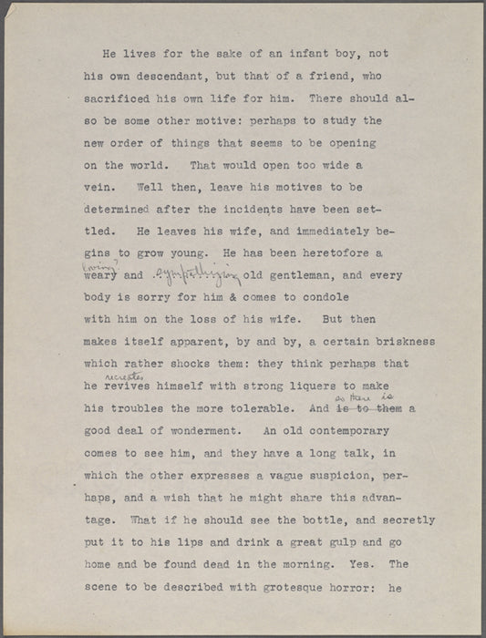 The Dolliver Romance. Holograph sketch scenario. [1863?]